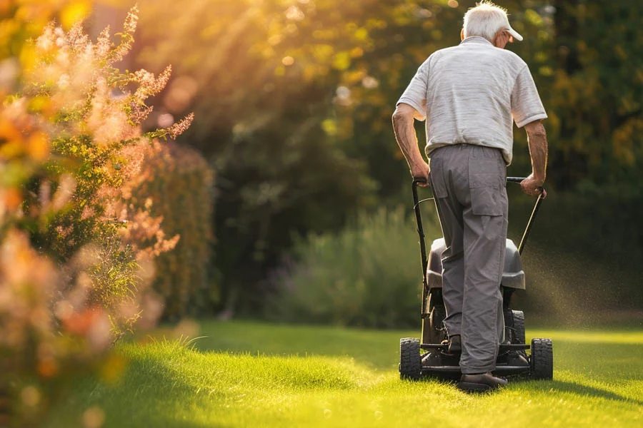 battery powered small lawn mower