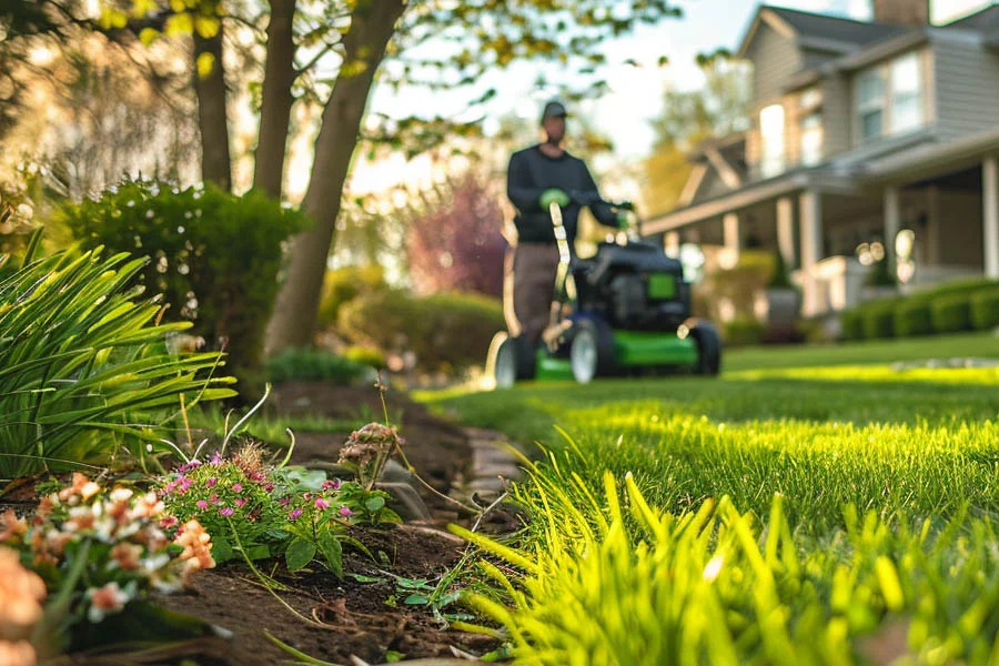 battery powered small lawn mower